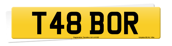 Registration number T48 BOR